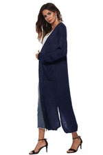 Long Sleeve Open Front Buttoned Cardigan - 9 Colors - Luxe Shopping