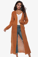 Long Sleeve Open Front Buttoned Cardigan - 9 Colors