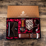 Men's gift set exquisite package watch, sunglasses, belt, wallet, tie - Luxe Shopping