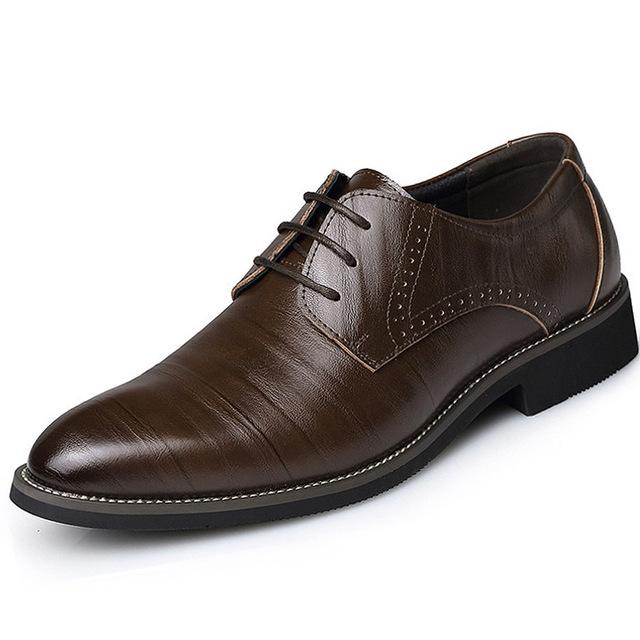 Men's Leather Dress Shoes - 4 Colors - Luxe Shopping