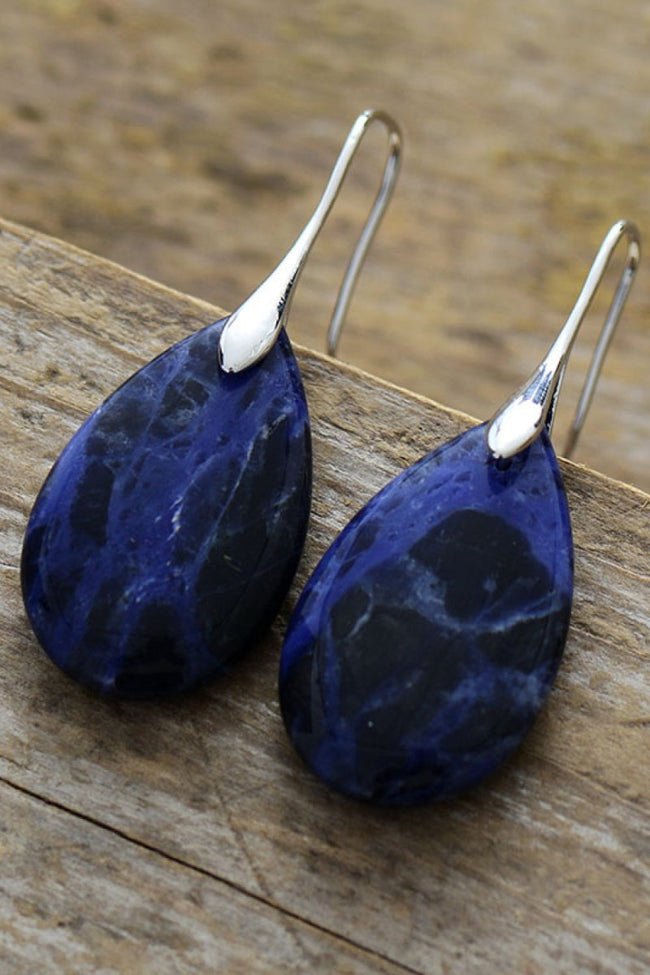 Natural Stone Teardrop Earrings - Luxe Shopping