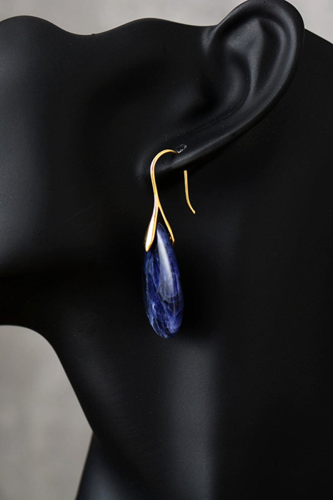 Natural Stone Teardrop Earrings - Luxe Shopping