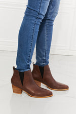 Point Toe Bootie in Chocolate - Luxe Shopping