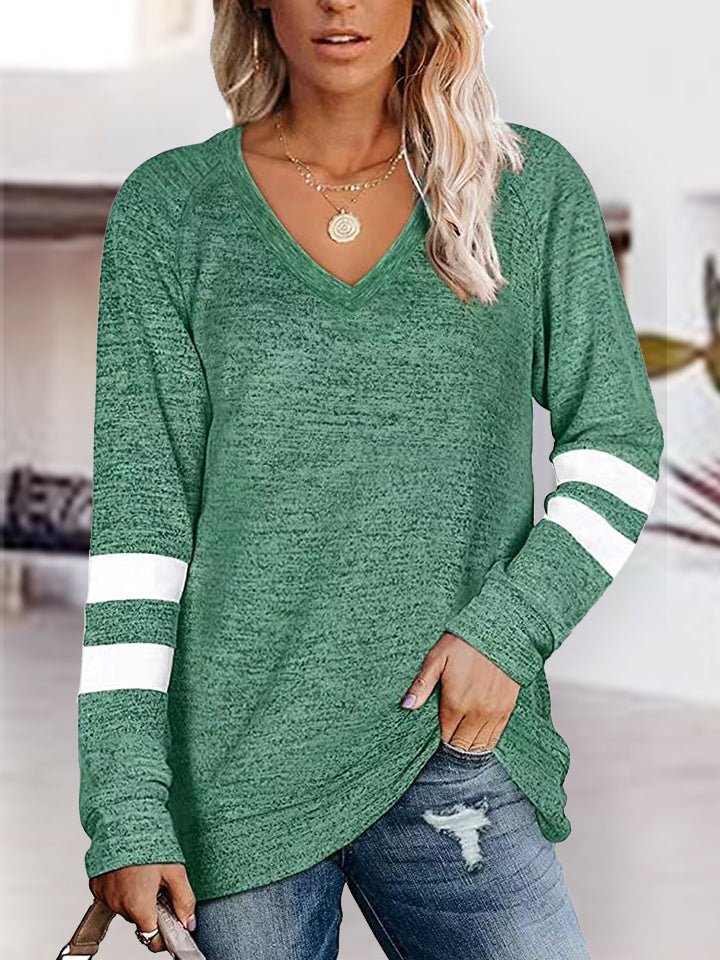 V-Neck Raglan Sleeve T-Shirt - 4 Colors - Luxe Shopping