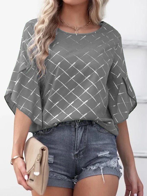 Women's Ruffle Sleeve Blouse - 6 Colors - Luxe Shopping