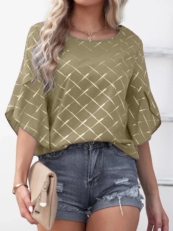 Women's Ruffle Sleeve Blouse - 6 Colors - Luxe Shopping