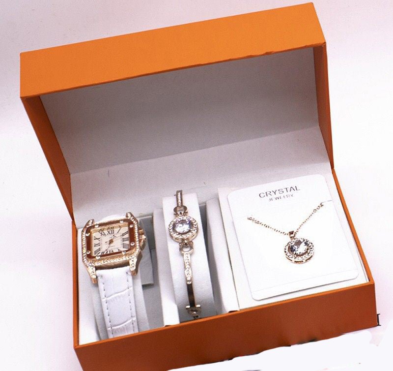 Women's Wrist Watch Set - Necklace, Bracelet, Wristwatch - 5 Colors - Luxe Shopping